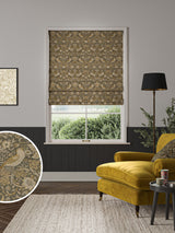Next William Morris At Home Grey Strawberry Thief Velvet Made To Measure Roman Blinds- Buy online at McGrocer