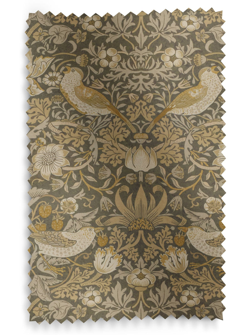William Morris Strawberry Thief grey velvet roman blind (British brand)