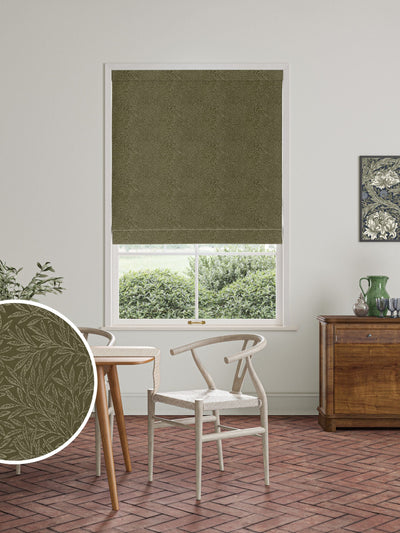 Next William Morris At Home Green Willow Made to Measure Roman Blinds- Buy online at McGrocer