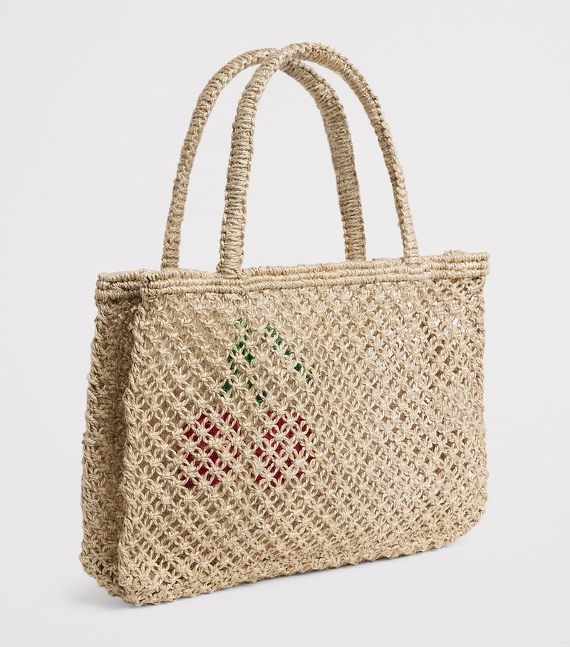 The Jacksons jute cherry Tracey tote bag - British product