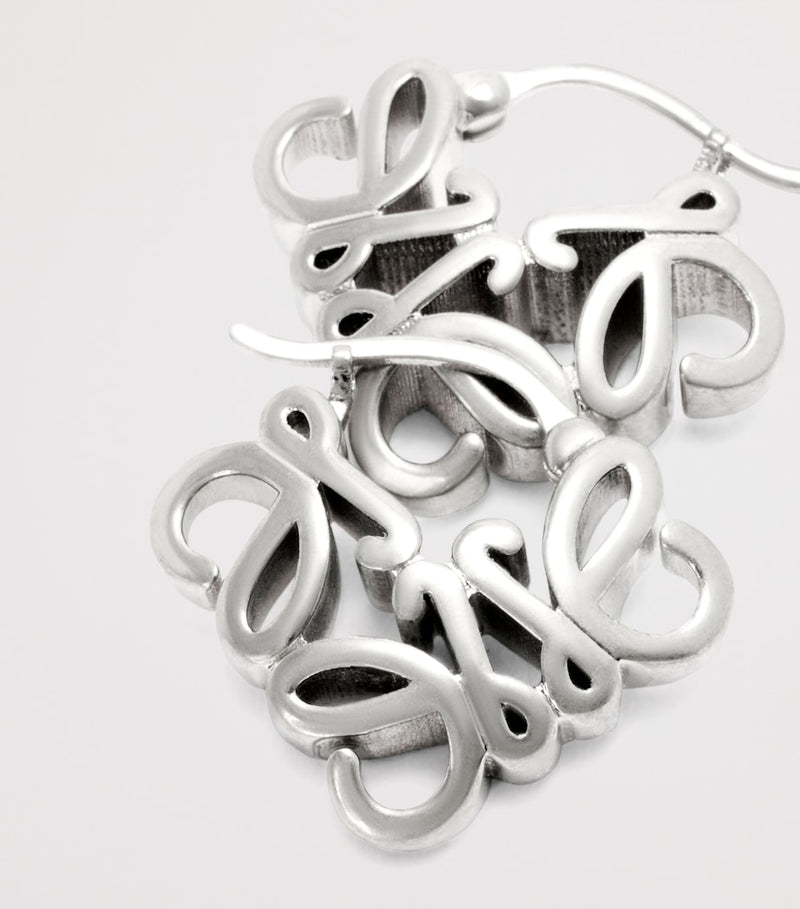 LOEWE Bombé Anagram hoop earrings sterling silver (British brand)