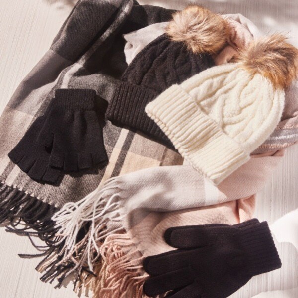 Superdrug Selected Scarf Black Check GOODS Superdrug