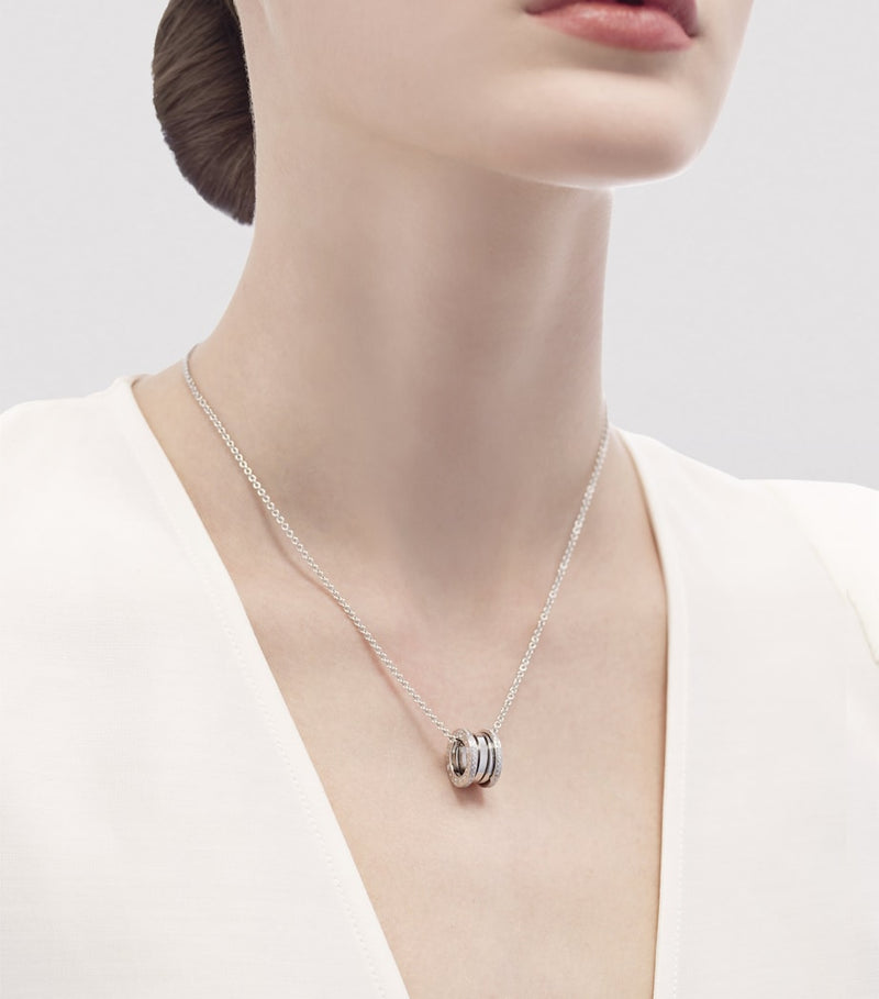 Bvlgari B.zero1 necklace white gold diamonds - British product