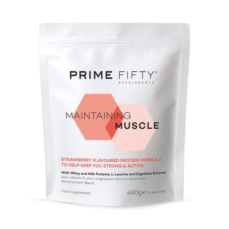 Maintaining Muscle protein powder 50+ strawberry 490g, UK version
