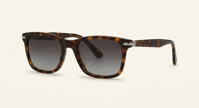 Prada rectangular tortoise sunglasses with grey gradient lenses (British brand)