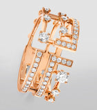 MARLI New York rose gold diamond ring, UK version