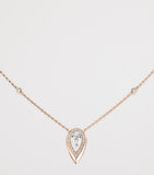 Messika Fiery diamond and pink gold necklace 0.42ct, imported from the UK