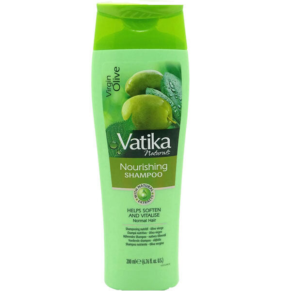 Dabur Vatika Virgin Olive nourishing shampoo, imported from the UK