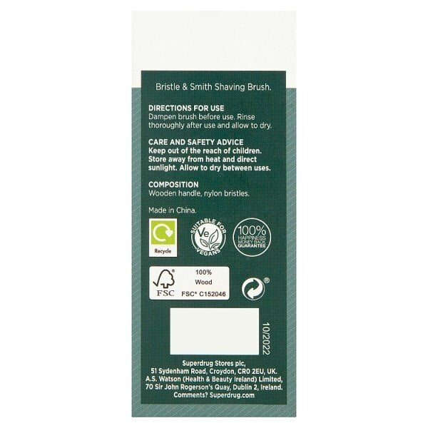 Superdrug Bristle and Smith Shaving Brush GOODS Superdrug