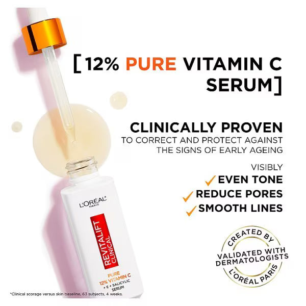 L'Oreal Revitalift Vitamin C Serum 30ml (British brand)