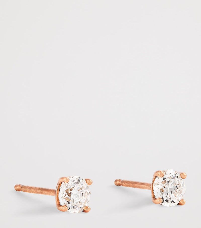 Harrods rose gold diamond stud earrings 0.25ct, UK version