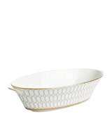 Harrods Wedgwood Renaissance Grey Oval Serving Bowl (34cm)- Buy online at McGrocer