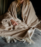 Araminta Campbell Alpaca-Blend Willow Throw 150cm x 230cm - British product