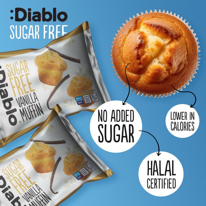 Diablo sugar free vanilla muffin 45g, UK version