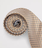Eton silk geometric tie 8cm, imported from the UK
