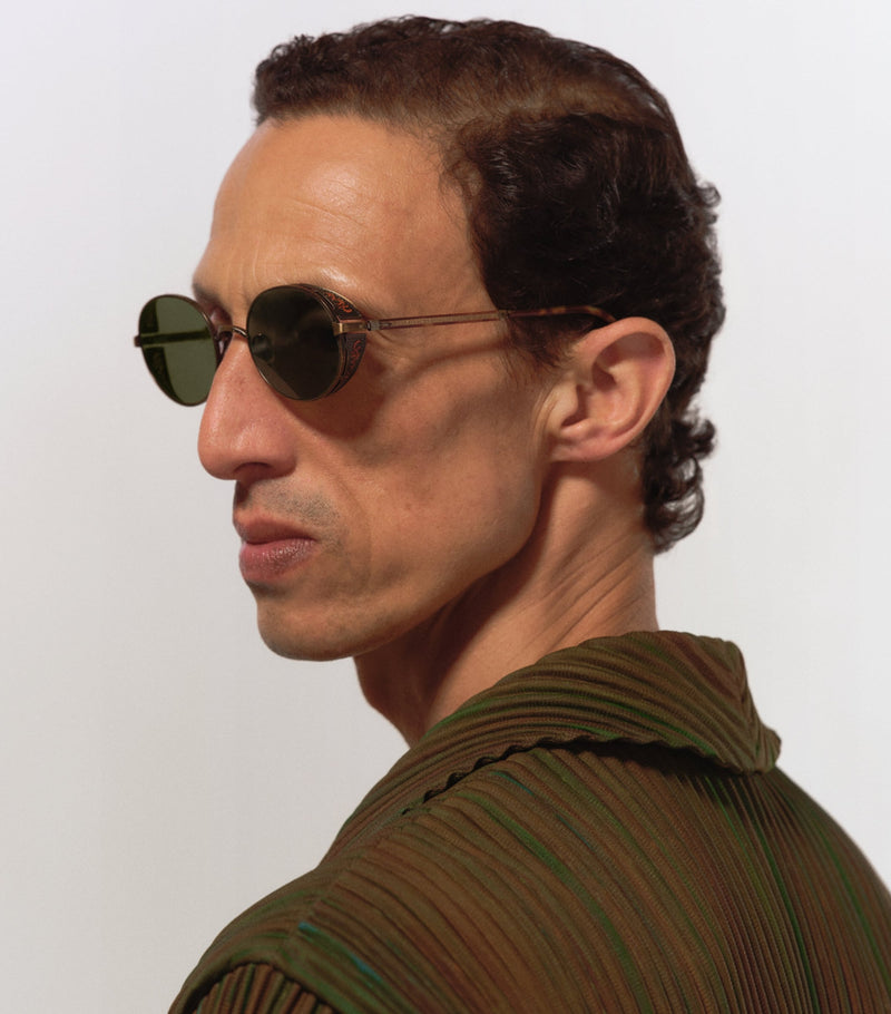 Matsuda M3137 round titanium sunglasses, imported from the UK