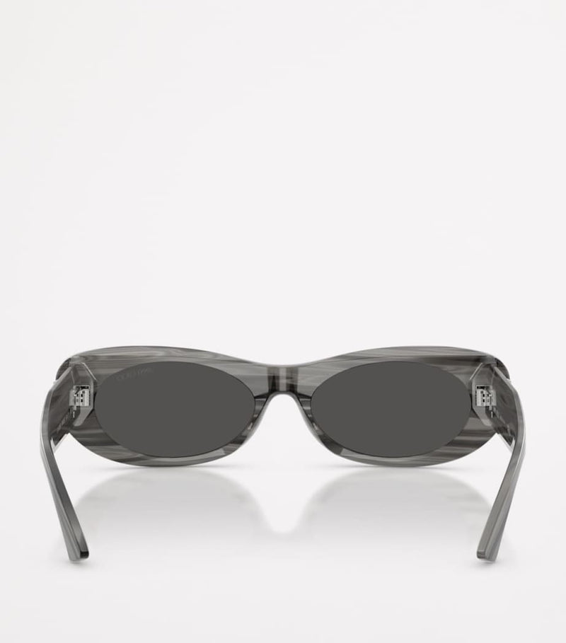 Jimmy Choo oval logo sunglasses grey acetate (British brand)