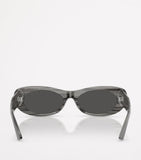 Jimmy Choo oval logo sunglasses grey acetate (British brand)