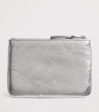 Comme Des Garçons Wallet small leather pouch silver, UK version
