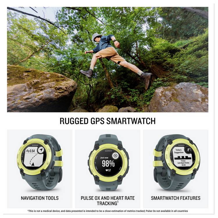 Garmin Instinct E 40mm GPS smartwatch Lime Twilight (British brand)