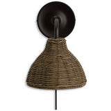Habitat wicker pear wall light natural, imported from the UK