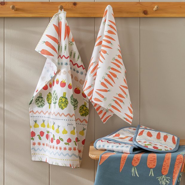 Argos Home Allotment cotton textile set orange, UK version