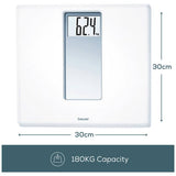 Beurer PS160 XXL acrylic digital bathroom scales white - British product