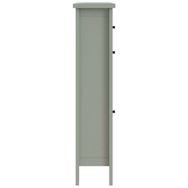 GFW green shoe cabinet with drawer, UK version