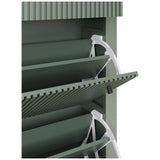 GFW green shoe cabinet with drawer, UK version
