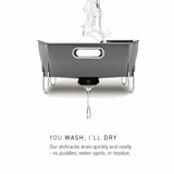 simplehuman plastic compact dish rack grey - British product