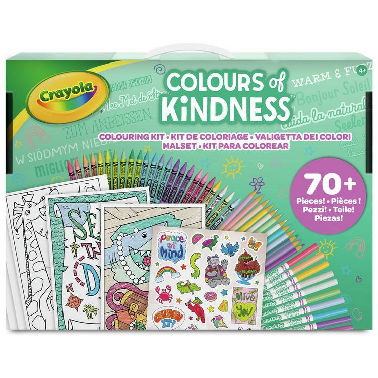 Crayola Colours of Kindness Art Case over 70 pieces (British brand)