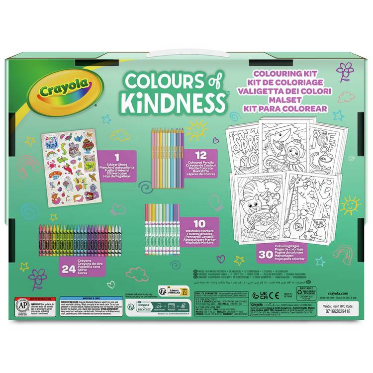 Crayola Colours of Kindness Art Case over 70 pieces (British brand)