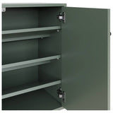 GFW 2 Door Storage Unit in green, imported from the UK