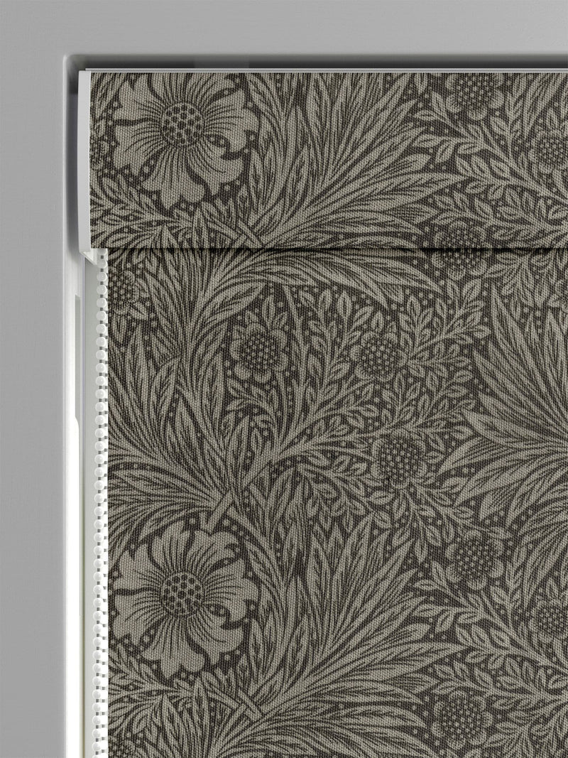 William Morris Grey Marigold Velvet roman blind (British brand)