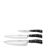 Harrods Wusthof Classic Ikon Knives Set of 3 Kitchen Knife Set- Buy online at McGrocer