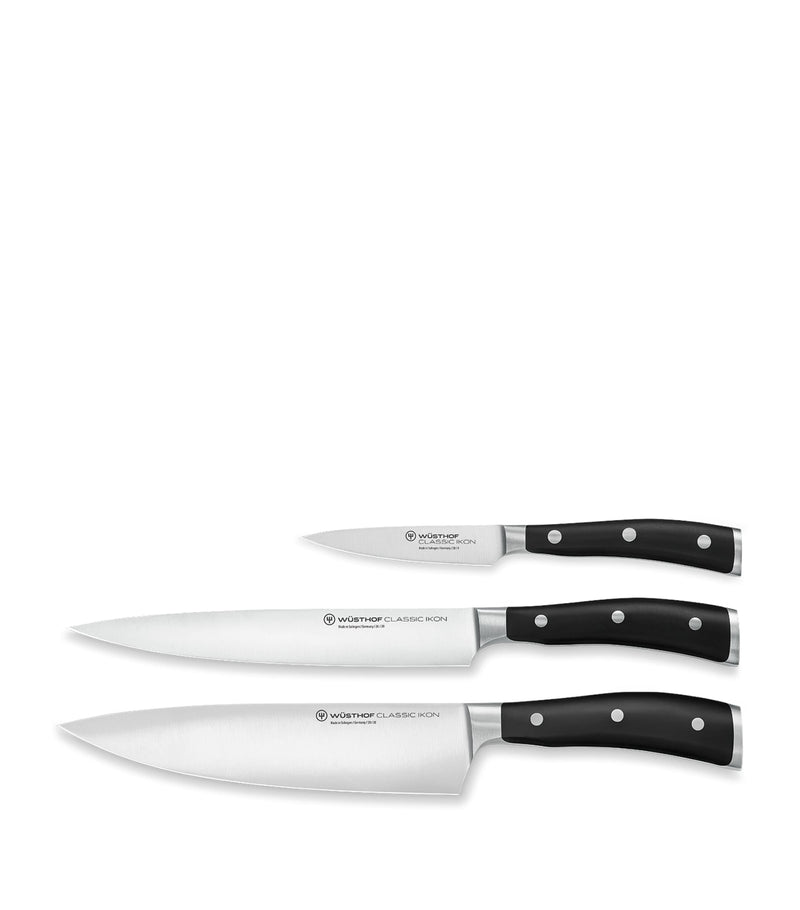 Wusthof Classic Ikon three-piece knife set (British brand)
