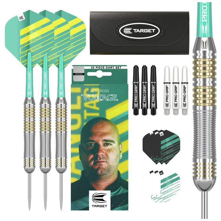Target Rob Cross 22g brass darts set, imported from the UK