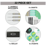 Target Rob Cross 22g brass darts set, imported from the UK