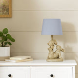 Argos Home resin bunny table lamp light oak blue H39cm, imported from the UK