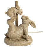 Argos Home resin bunny table lamp light oak blue H39cm, imported from the UK