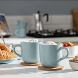 Habitat stoneware mugs set of 4 in duck egg (British brand)