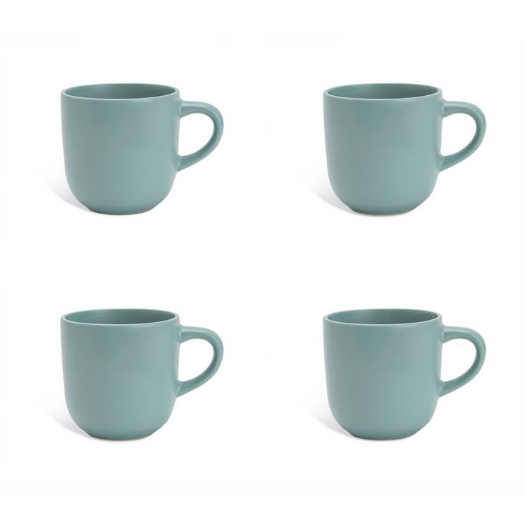 Habitat stoneware mugs set of 4 in duck egg (British brand)