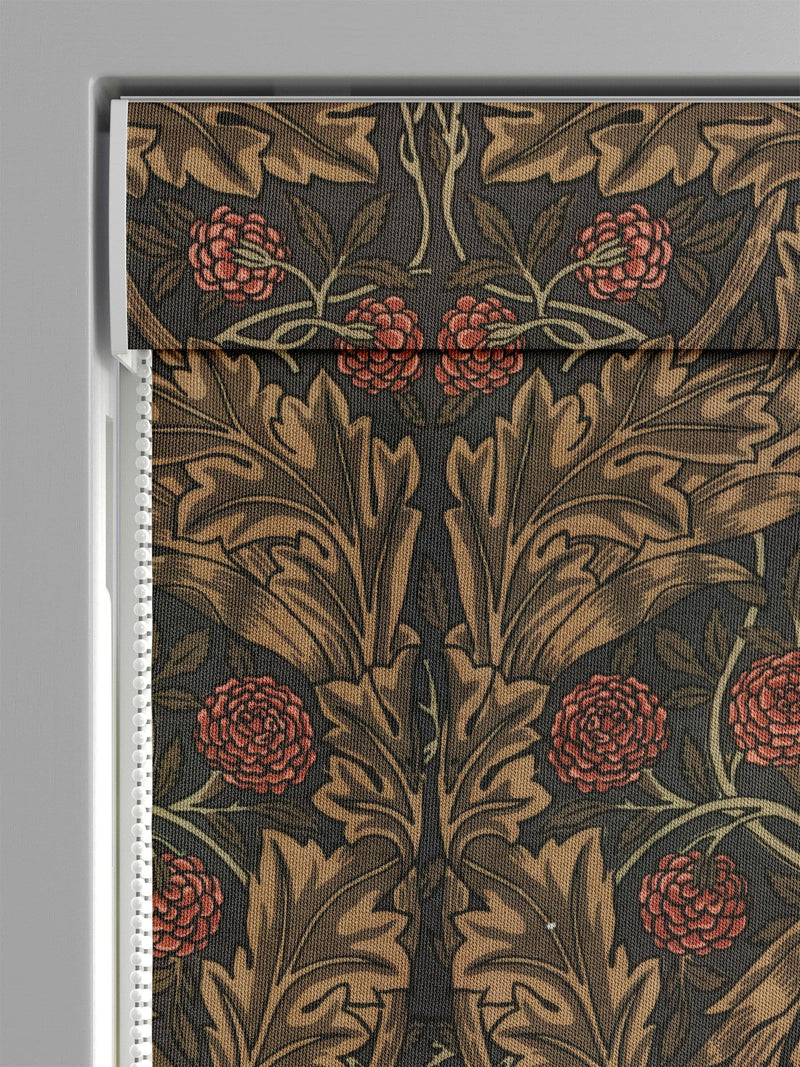 William Morris African Marigold velvet roman blind, imported from the UK