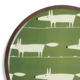 Habitat x Scion Mr Fox mango wood platter green 38cm, UK version