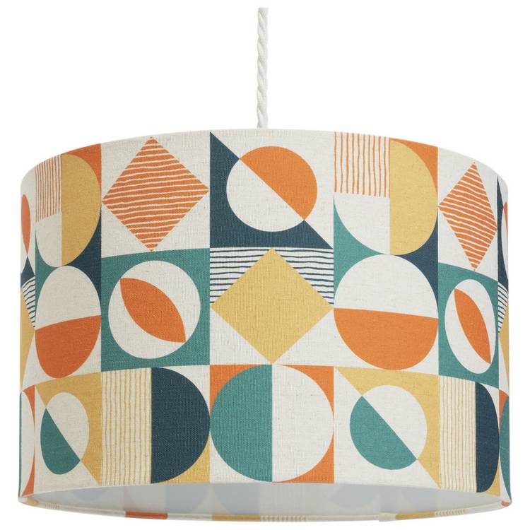 Habitat geometric easy fit lampshade 30cm, imported from the UK