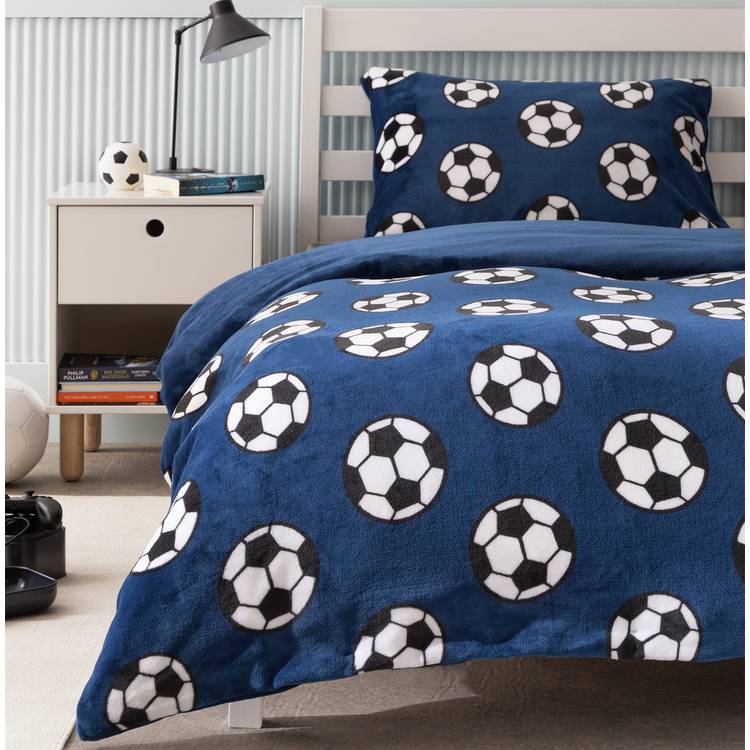 Argos Home toddler fleece football bedding set, UK version