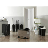 Argos Home trio recycling bins black 45L, imported from the UK