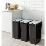 Argos Home trio recycling bins black 45L, imported from the UK