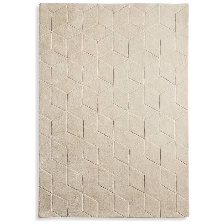 Habitat Geo Carved Rug 120x170cm Natural (British brand)