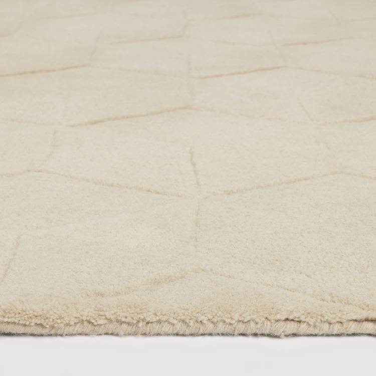 Habitat Geo Carved Rug 120x170cm Natural (British brand)